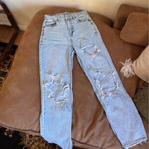 American Eagle Outfitters Light Blue Distressed Skinny Jeans
